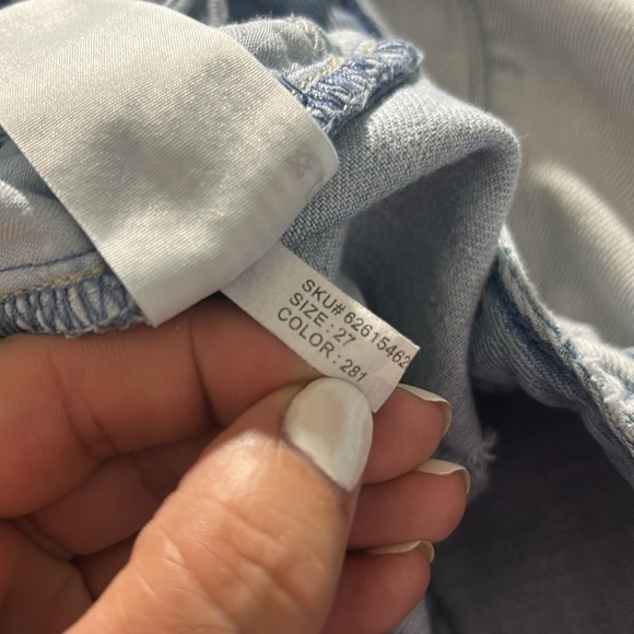 Abercrombie & Fitch Light Blue Distressed Denim Shorts - Picture 5 of 5